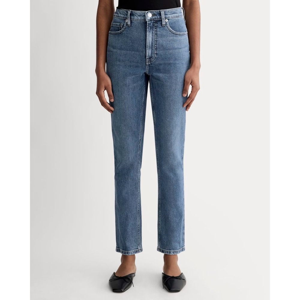 Everlane The Cheeky‎ Jean High Rise Straight Leg Light Blue Denim Size 25